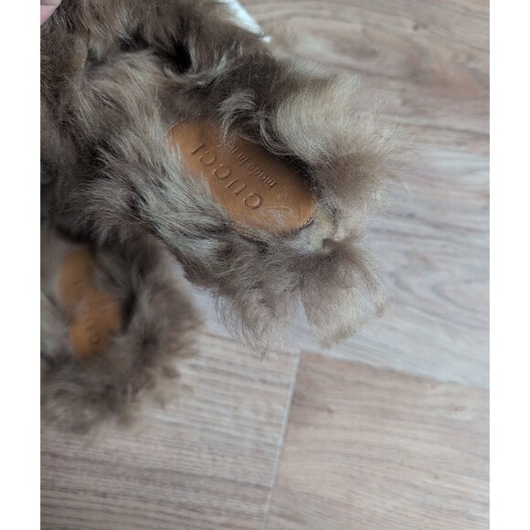 Gucci Princetown GG Wool Fur Flats Mules Slip On Mens 9-9.5 - Picture 5 of 16